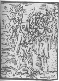 Eine Hexe küsst dem Teufel den Hintern, 1609