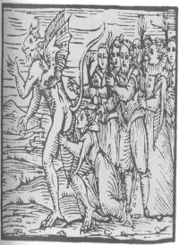 Eine Hexe küsst dem Teufel den Hintern, 1609